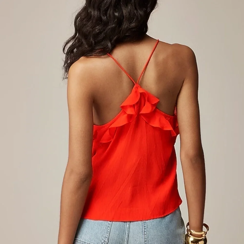J crew Drapey ruffle tank top